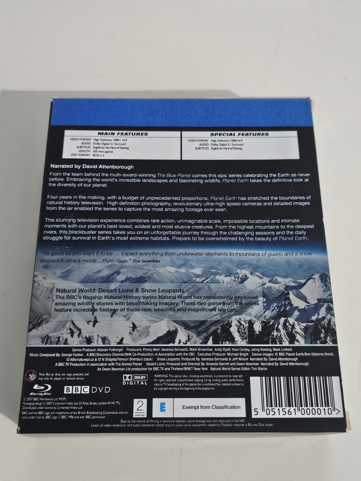 Planet Earth, Complete Series (5-disc Blu-Ray, 2006, BBC) Dvd Box Set Retro Exchange Australia