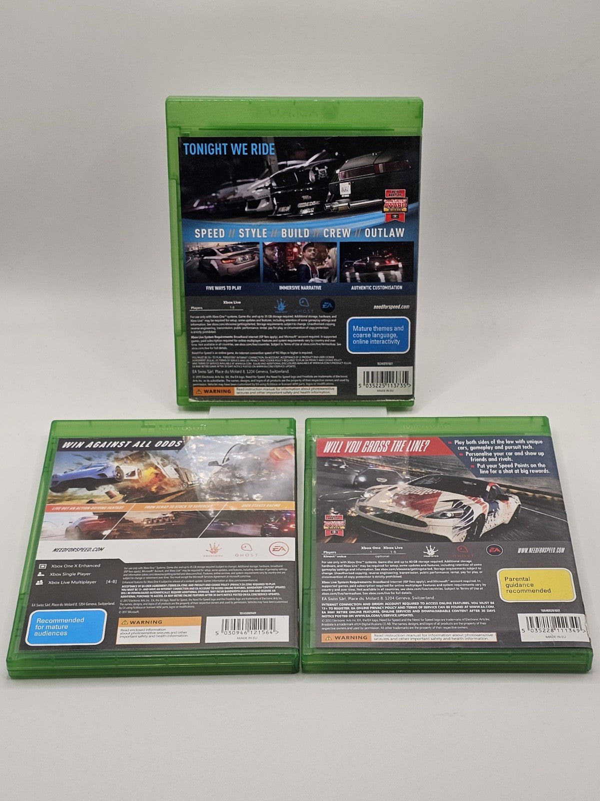 Xbox One Need For Speed + Rivals + Payback Bundle Tested Working Xbox RetroExchange Australia