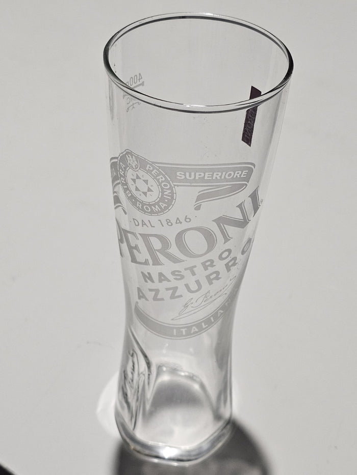 Peroni Nastro Azzurro 400mL Beer Glass Pint Glass Bar Pub Collectible | Retro Exchange