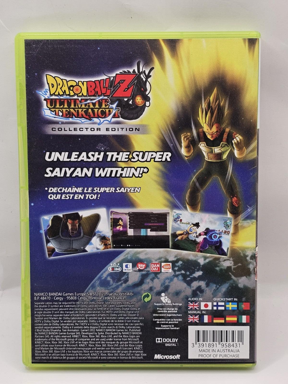 Rare Collectors Edition Dragon Ball Z: Ultimate Tenkaichi - Xbox 360 Game Retro Exchange Australia