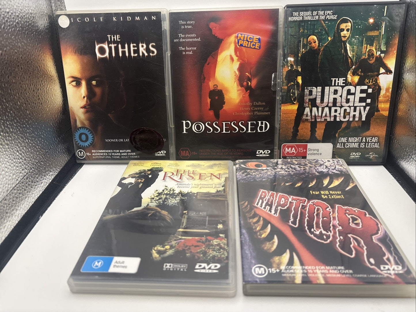 HorrorDVDBundle: The Others, Possessed, Purge:Anarchy, The Risen, Raptor DVD RetroExchange Australia