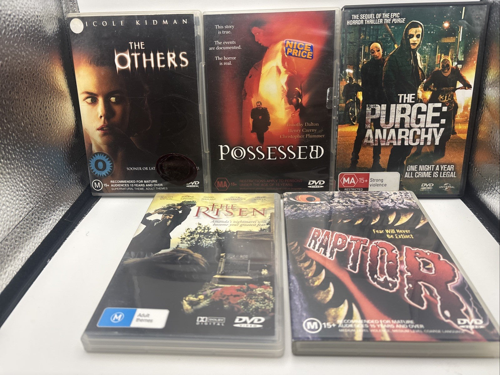 HorrorDVDBundle: The Others, Possessed, Purge:Anarchy, The Risen, Raptor DVD RetroExchange Australia