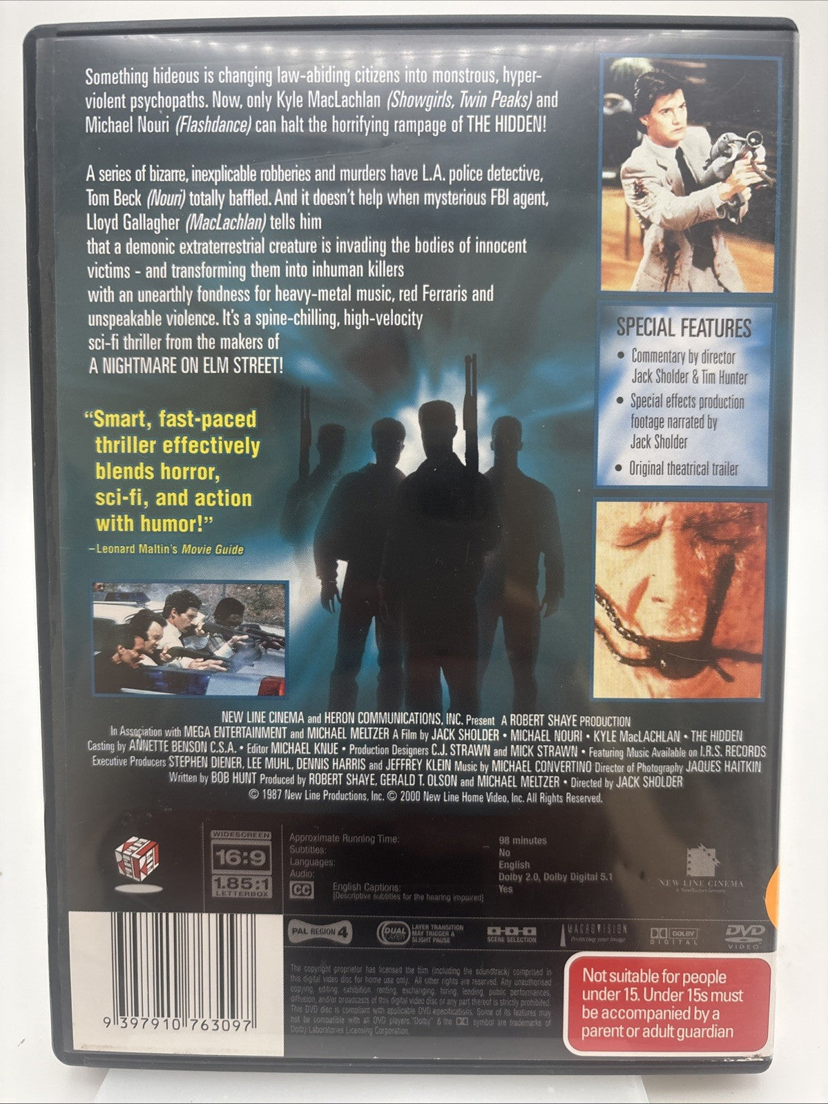 The Hidden (DVD, 1987) Horror Sci Fi Region 4 Ex Rental DVD RetroExchange Australia