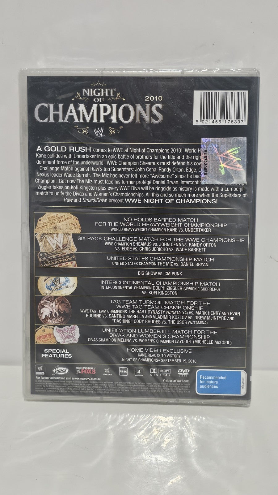 WWE Night of Champions 2010 – DVD Retro Exchange Australia