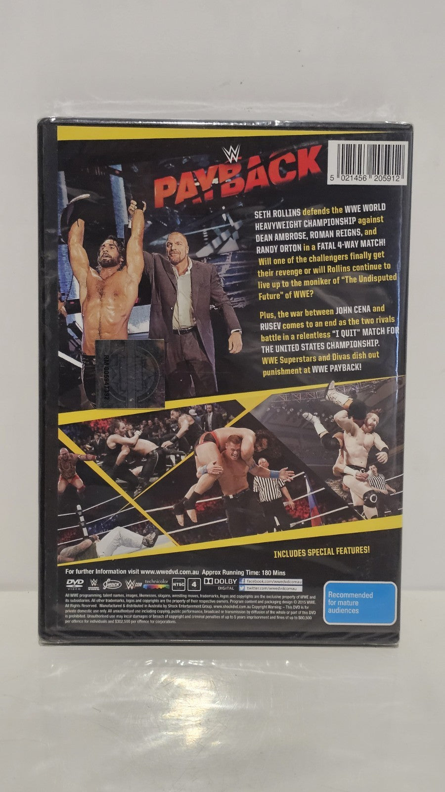 WWE - Payback 2015 DVD Retro Exchange Australia