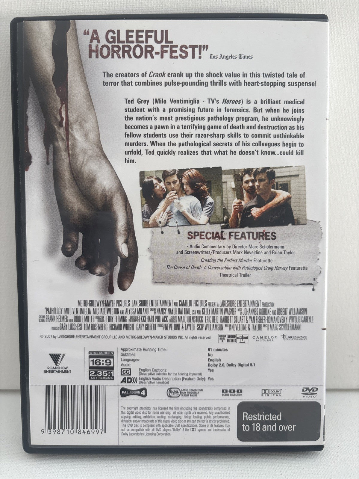 Pathology (DVD, 2008) Horror Region 4 DVD RetroExchange Australia