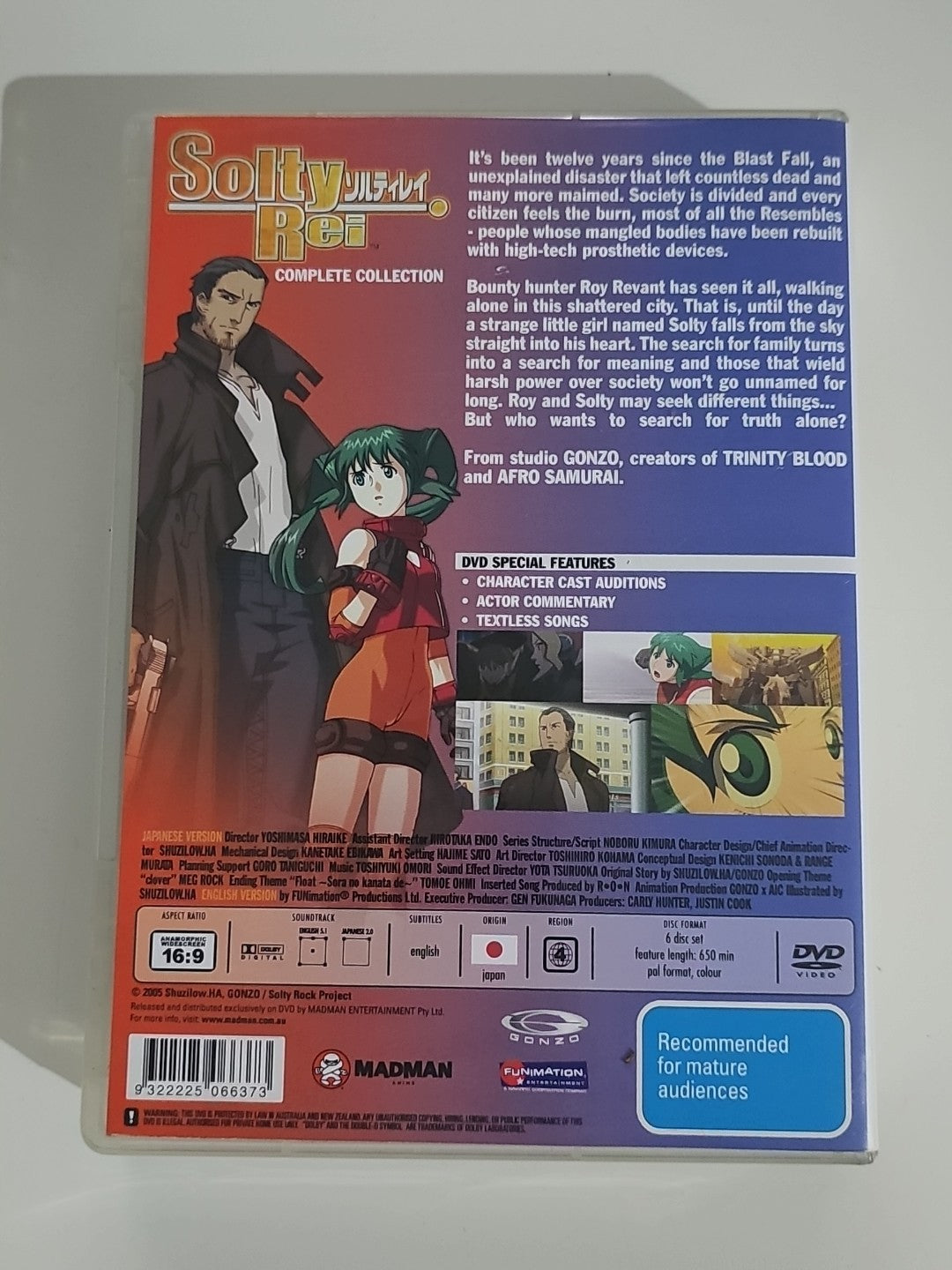 Solty Rei - Complete Collection DVD 6 Disc Set Volumes 1-6 Region 4 Dvd Box Set Retro Exchange Australia