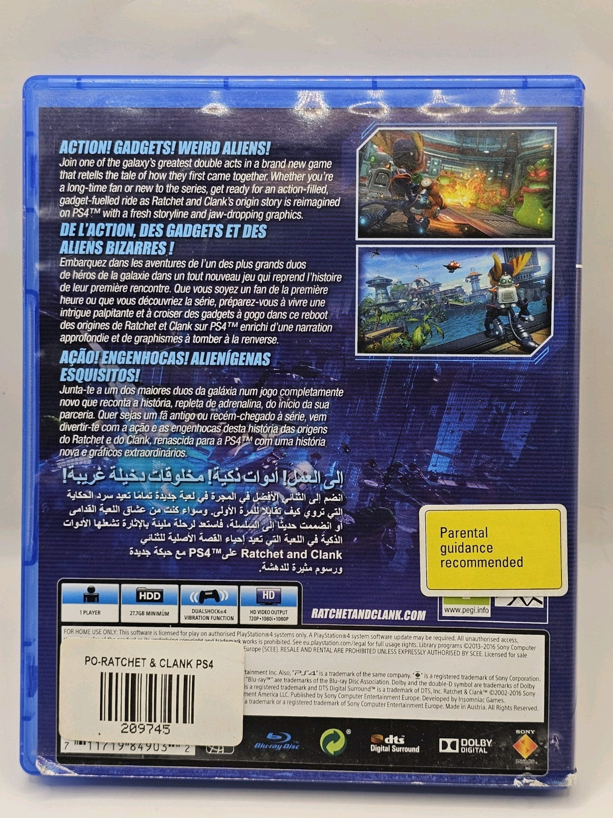 Ratchet & Clank - Playstation PS4 Game PlayStation 4 PS4 Retro Exchange Australia