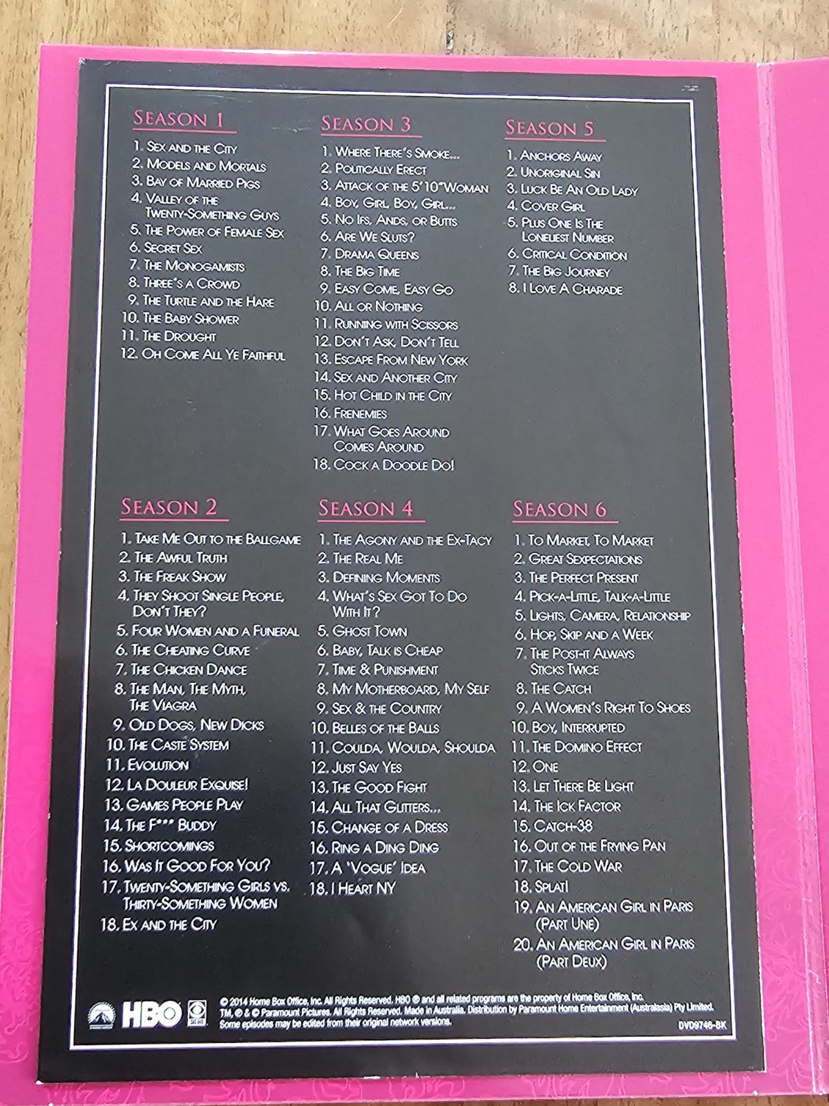 Sex and the City Deluxe Collection DVD 2009 Complete Series Seasons 1-6 Box Set Dvd Box Set Retro Exchange Australia