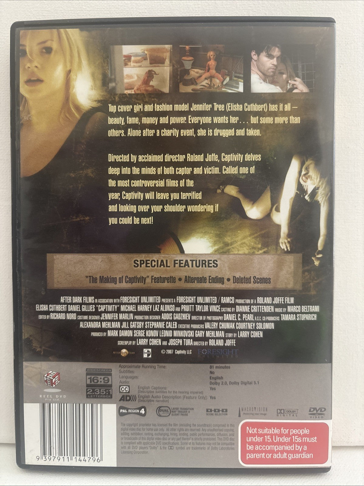 Captivity (DVD, 2007) Horror Region 4 DVD RetroExchange Australia
