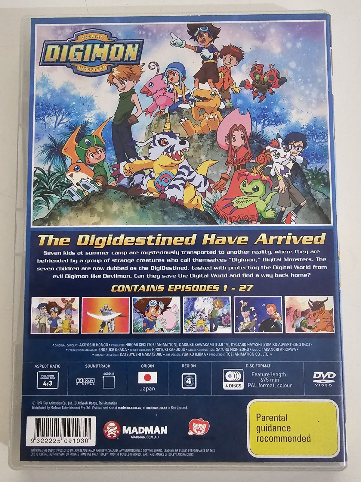 Digimon - Digital Monsters: Collection 1: Eps 1-27 (DVD, 2011, 4-Disc Set) Dvd Box Set Retro Exchange Australia