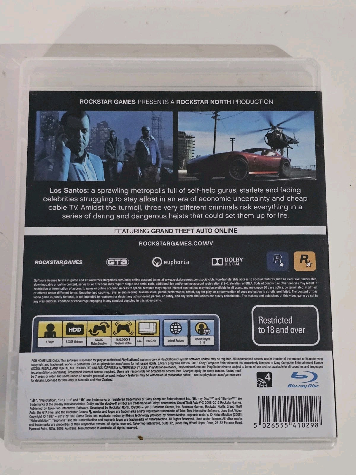 Grand Theft Auto 5 PS3 + Manual & Map PlayStation 3 PS3 Game Retro Exchange Australia