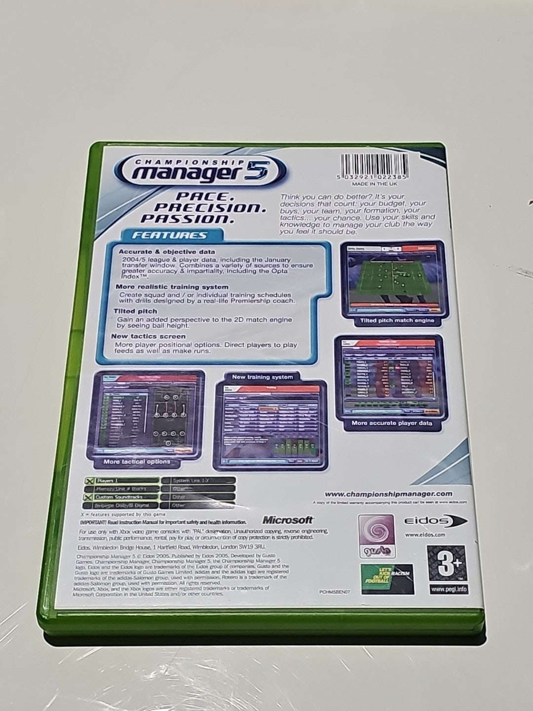 Shield 5 CHAMPIONSHIP Manager football Xbox Classic Pal Eng - Complete Original Xbox Game Retro Exchange Australia