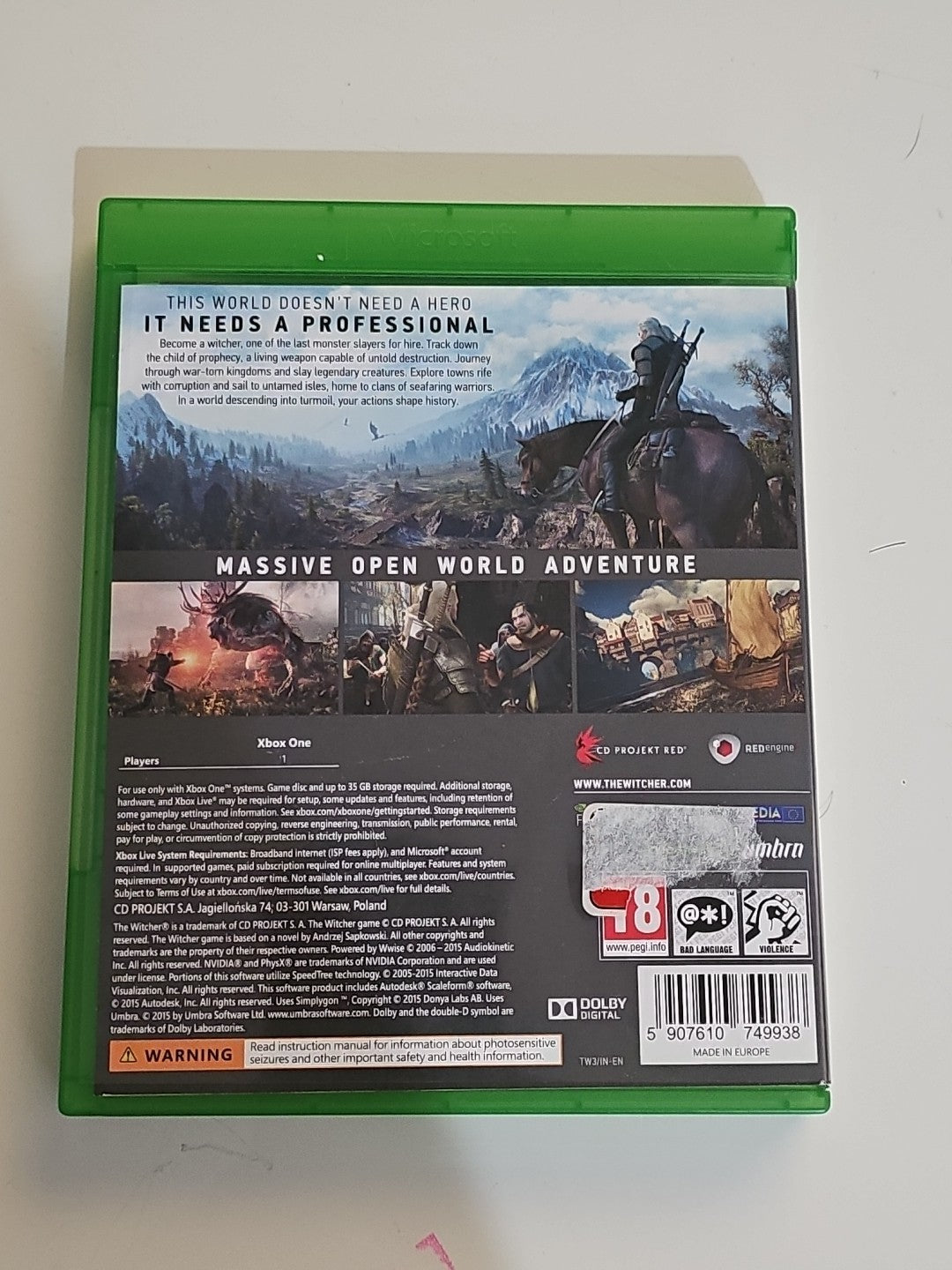 The Witcher 3: Wild Hunt - Xbox One Inc Map, Soundtrack, Compendium & Stickers Game Retro Exchange Australia