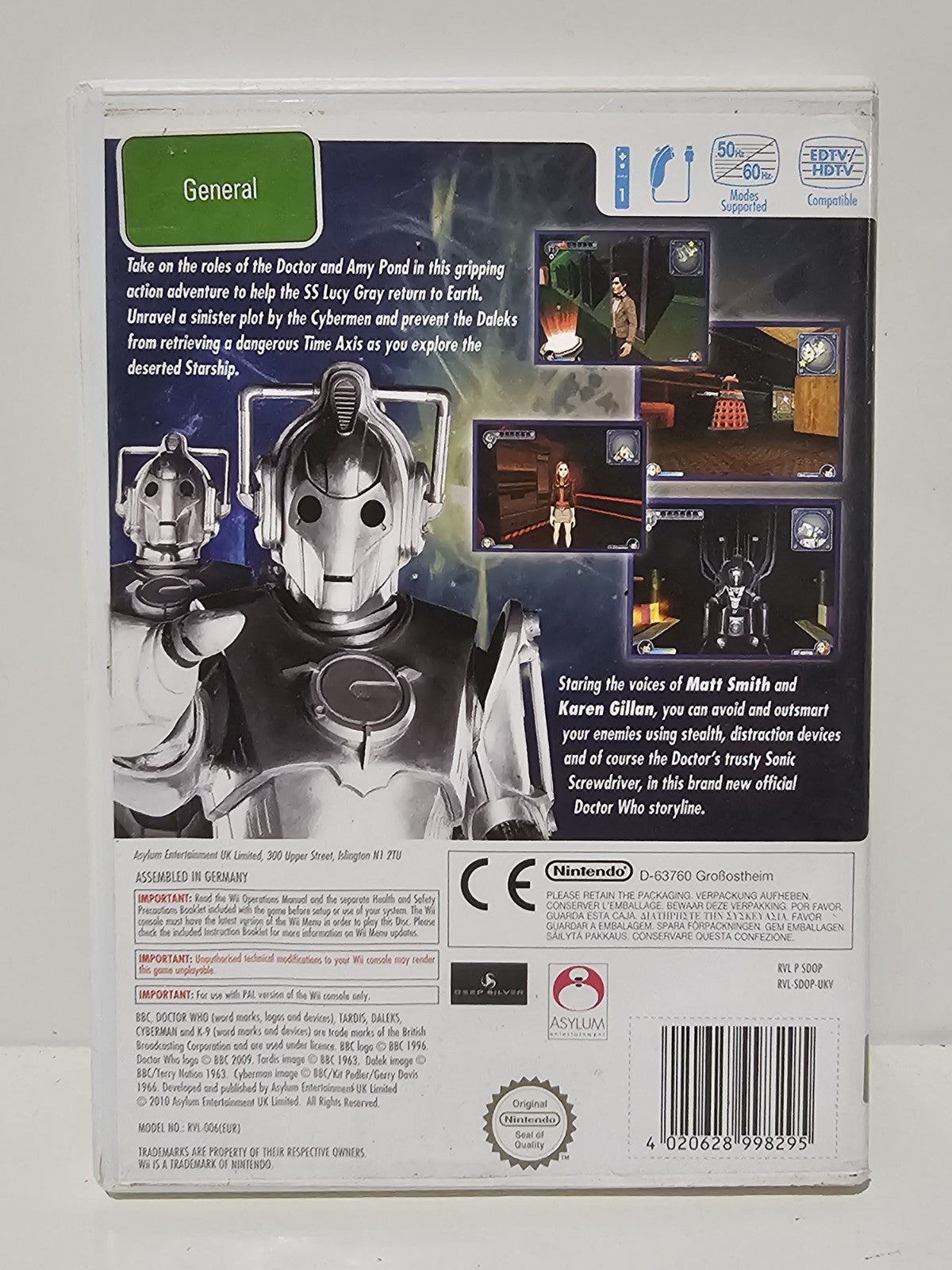 Nintendo Wii Game - Doctor Who Return To Earth - With Manual Retro Exchange Australia