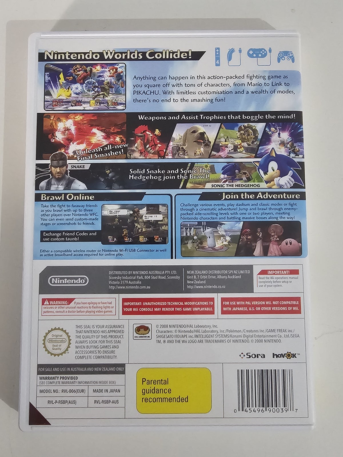 Super Smash Bros - Nintendo Wii Game Retro Exchange Australia