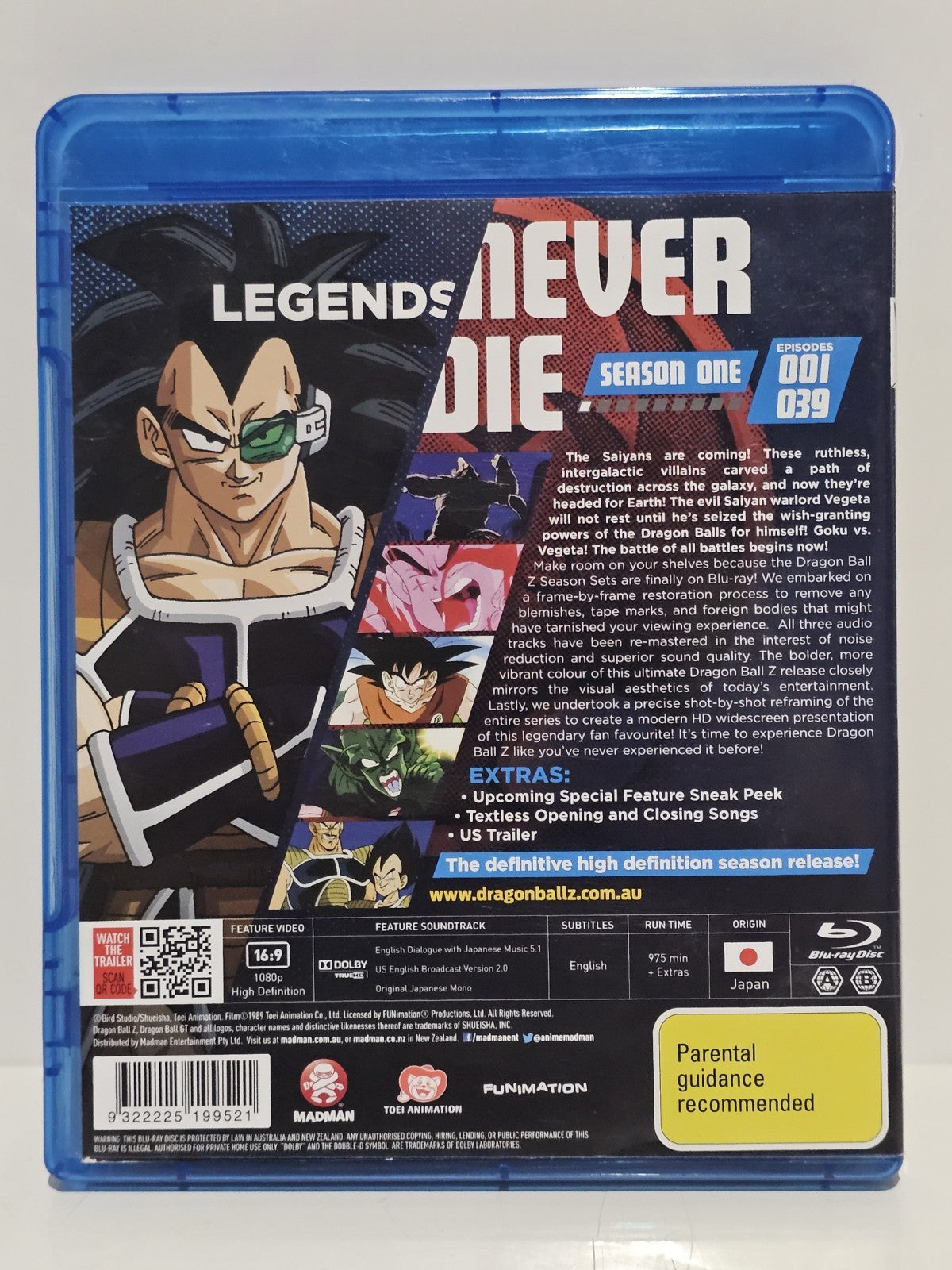 Dragon Ball Z – Season One Blu-ray (Episodes 001–039) Dvd Retro Exchange Australia