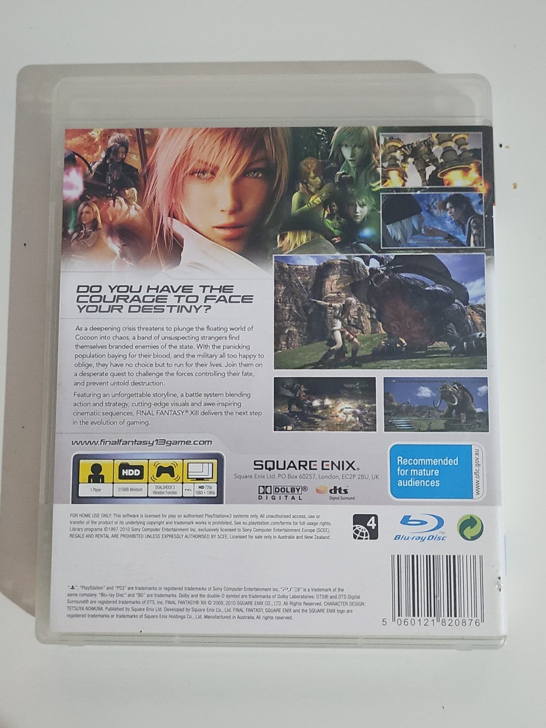 Final Fantasy XIII PS3 PlayStation 3 Complete With Manual PlayStation 3 PS3 Game Retro Exchange Australia