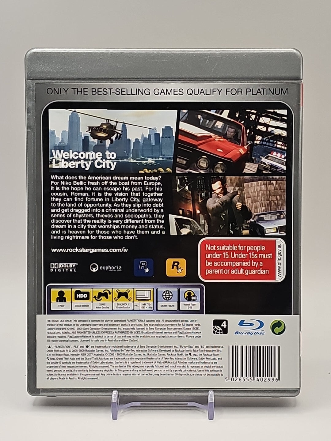 GTA Grand Theft Auto IV 4 PS3 - Complete with Manual + Map PlayStation 3 PS3 Game Retro Exchange Australia