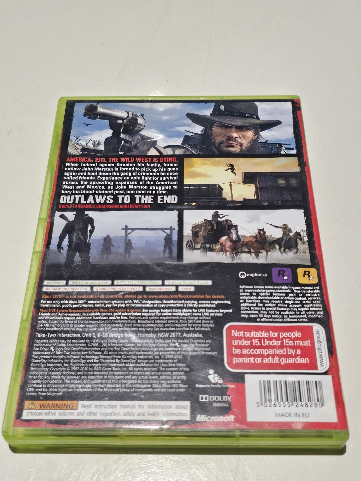 Red Dead Redemption (Microsoft Xbox 360, 2010) Game Retro Exchange Australia
