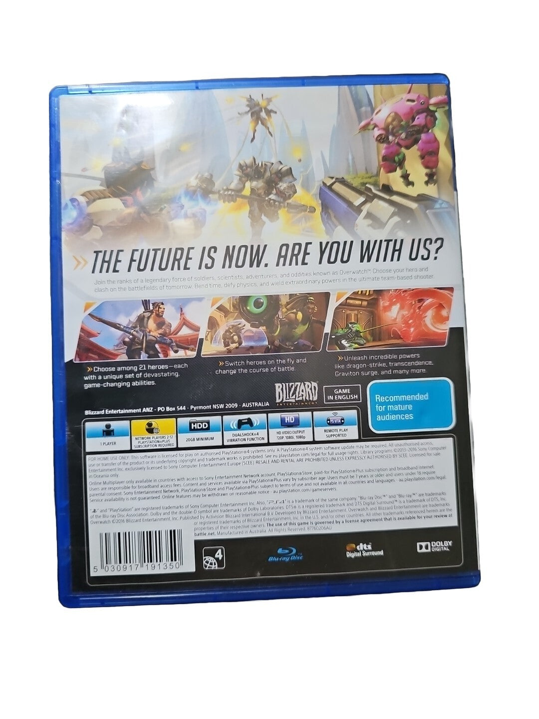 Overwatch: Origins Edition (PlayStation 4,2016) PlayStation 4 PS4 Game Retro Exchange Australia