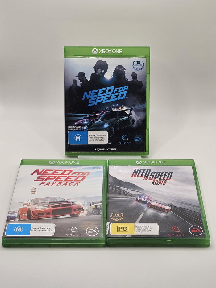Xbox One Need For Speed + Rivals + Payback Bundle Tested Working Xbox RetroExchange Australia