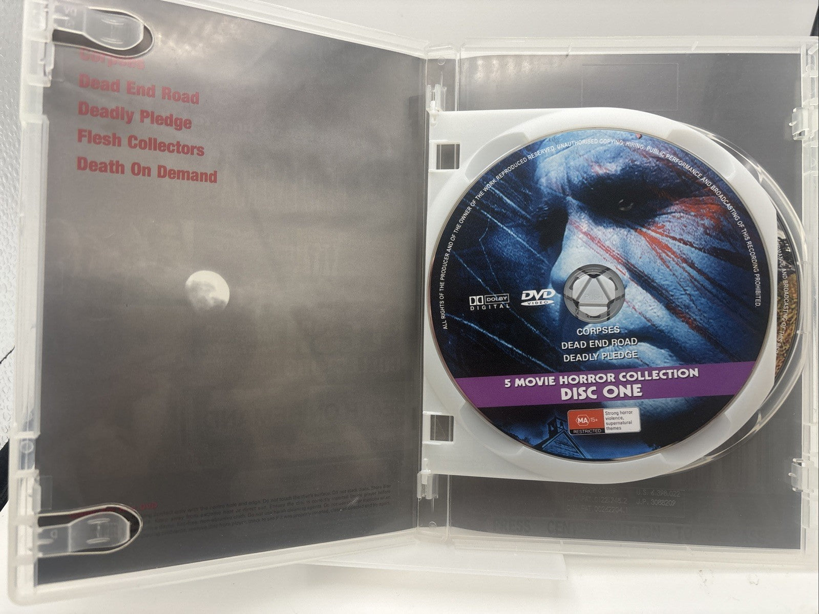 5Movie Horror DVD Corpses,Dead End Rd,Deadly Pledge,Flesh Collect,Deathon Demand DVD RetroExchange Australia