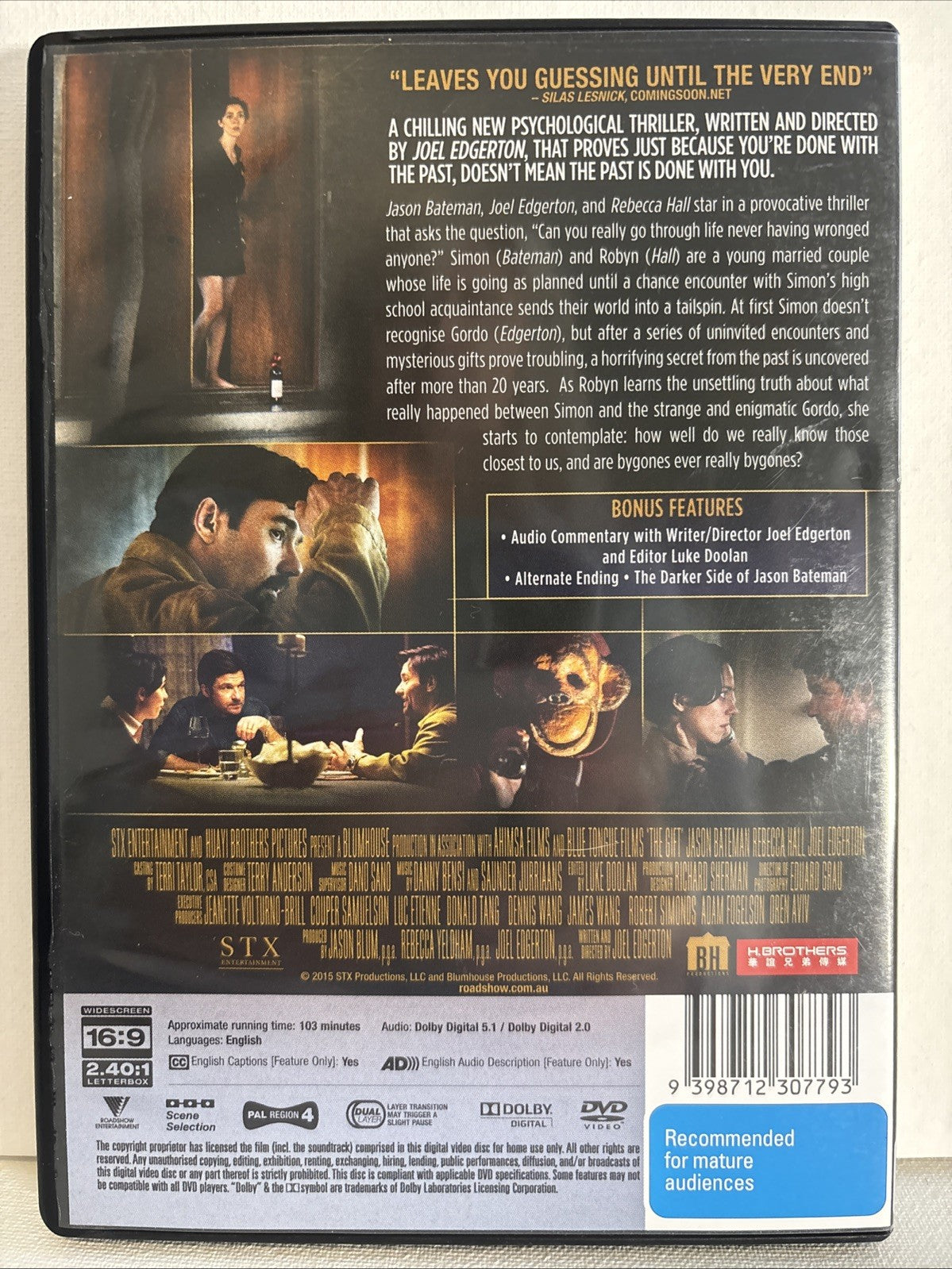 The Gift DVD 2015 Horror Region4 Retro Exchange Australia
