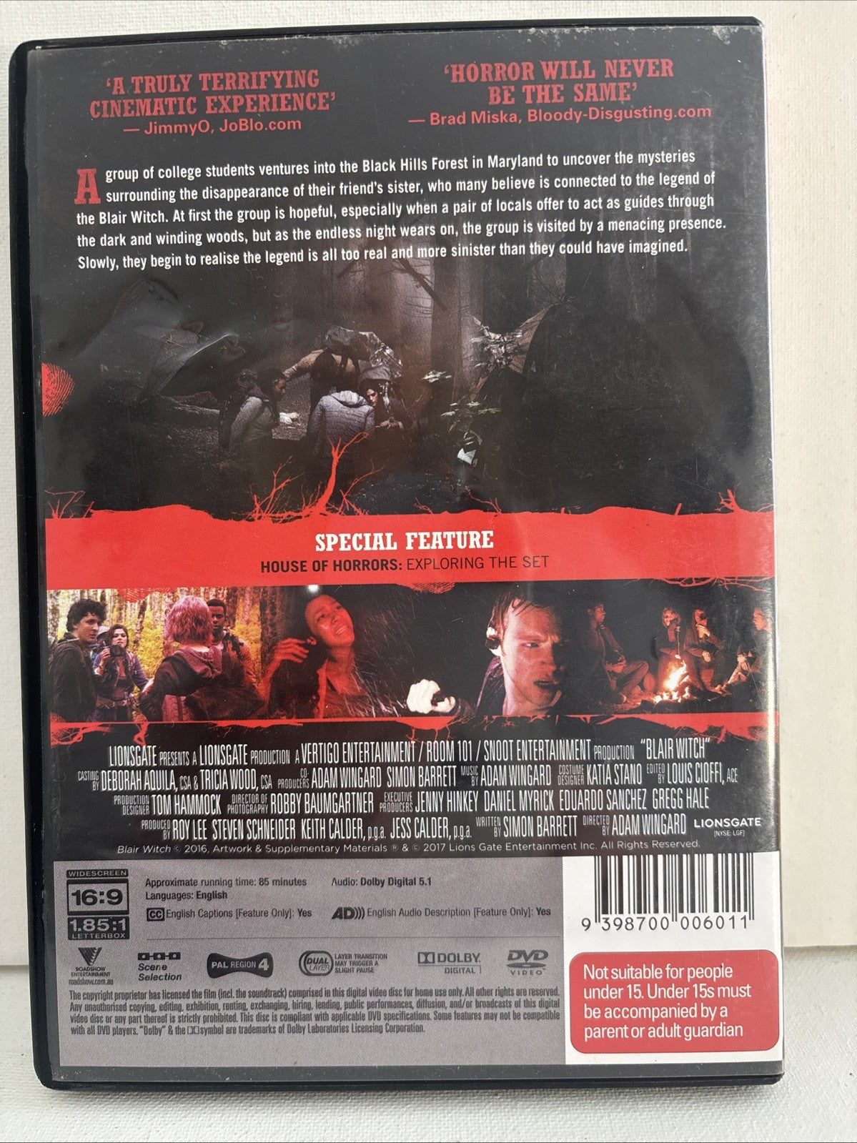 Blair Witch (DVD, 2016) Horror Region 4 DVD RetroExchange Australia