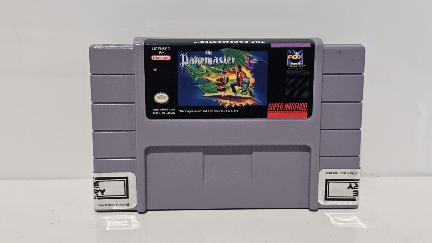 Super Nintendo Game - The Pagemaster (Complete In Box) US Version (No Manual) Retro Exchange Australia
