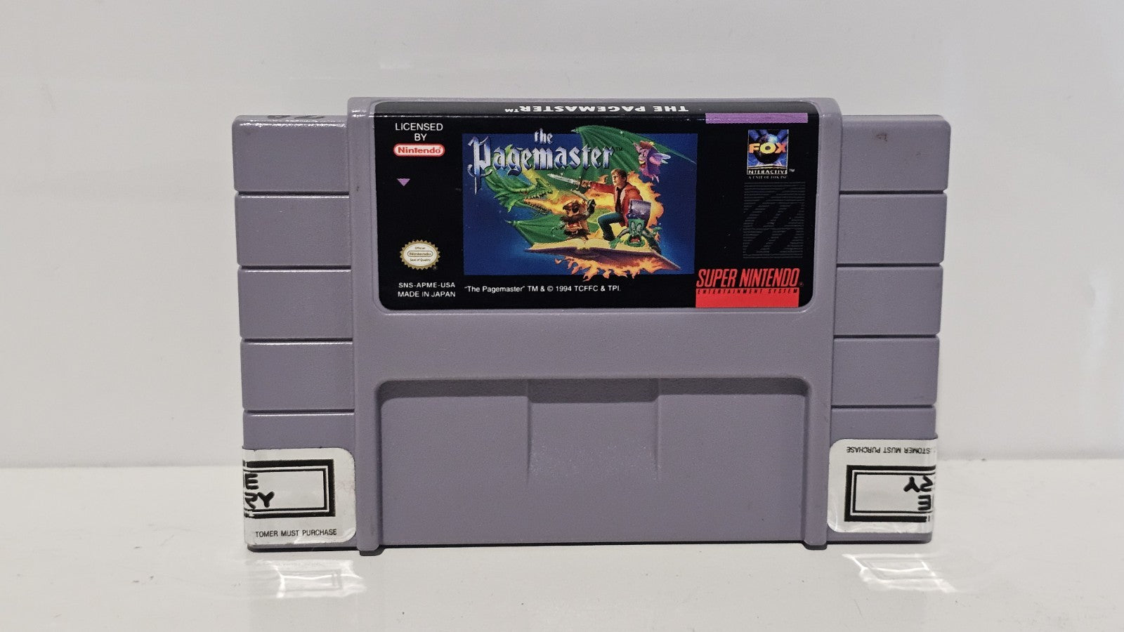 Super Nintendo Game - The Pagemaster (Complete In Box) US Version (No Manual) Retro Exchange Australia