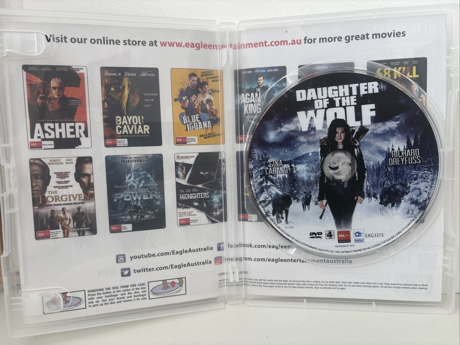Daughter of the Wolf DVD Horror -Richard Dreyfuss Brendon Feha Gina Carano Retro Exchange Australia