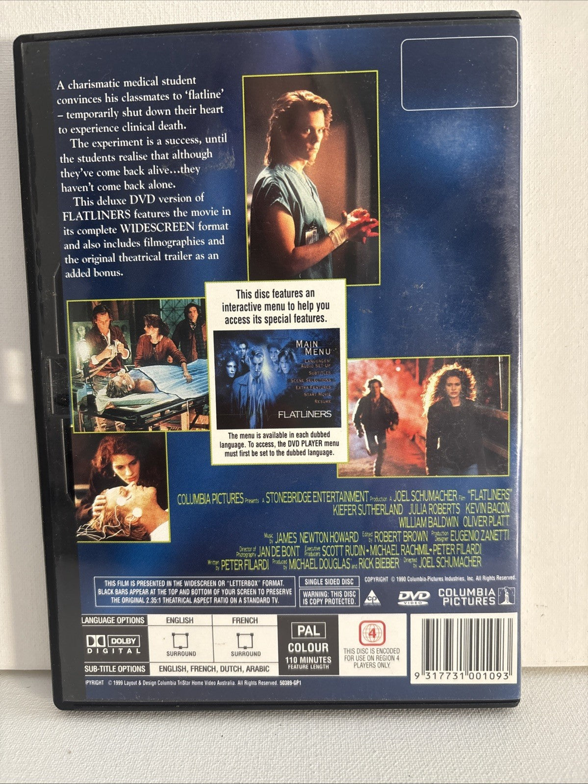 Flatliners (DVD, 1990) Horror Region 4 DVD RetroExchange Australia