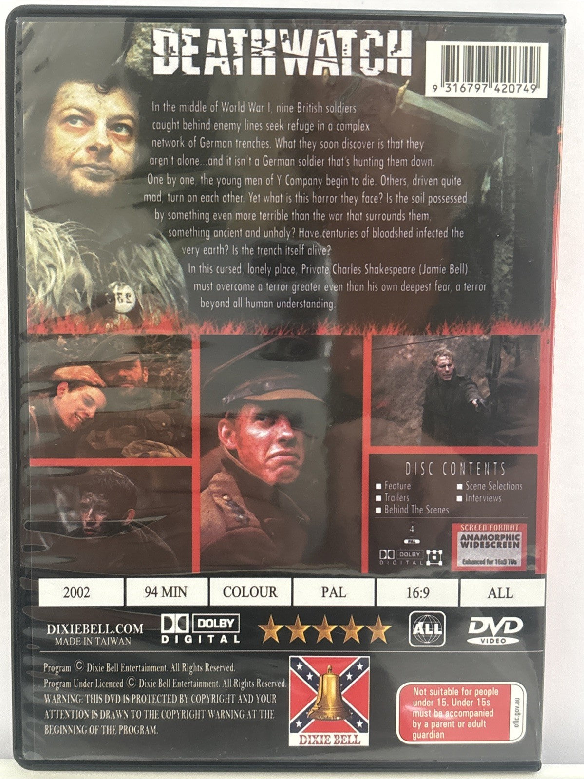 Deathwatch -DVD Horror Andy Serkis Jamie Bell Hugh O'Connor DVD Region 4 Retro Exchange Australia