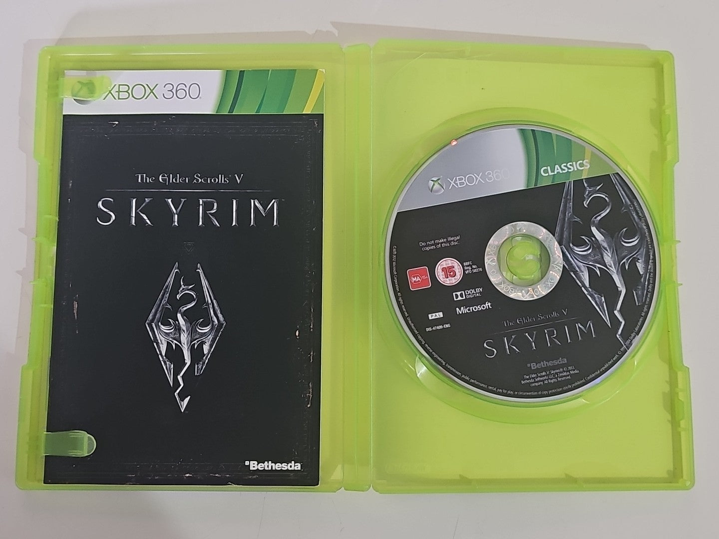 The Elder Scrolls V Skyrim - Xbox 360 Game - Tested - With Manual Retro Exchange Australia