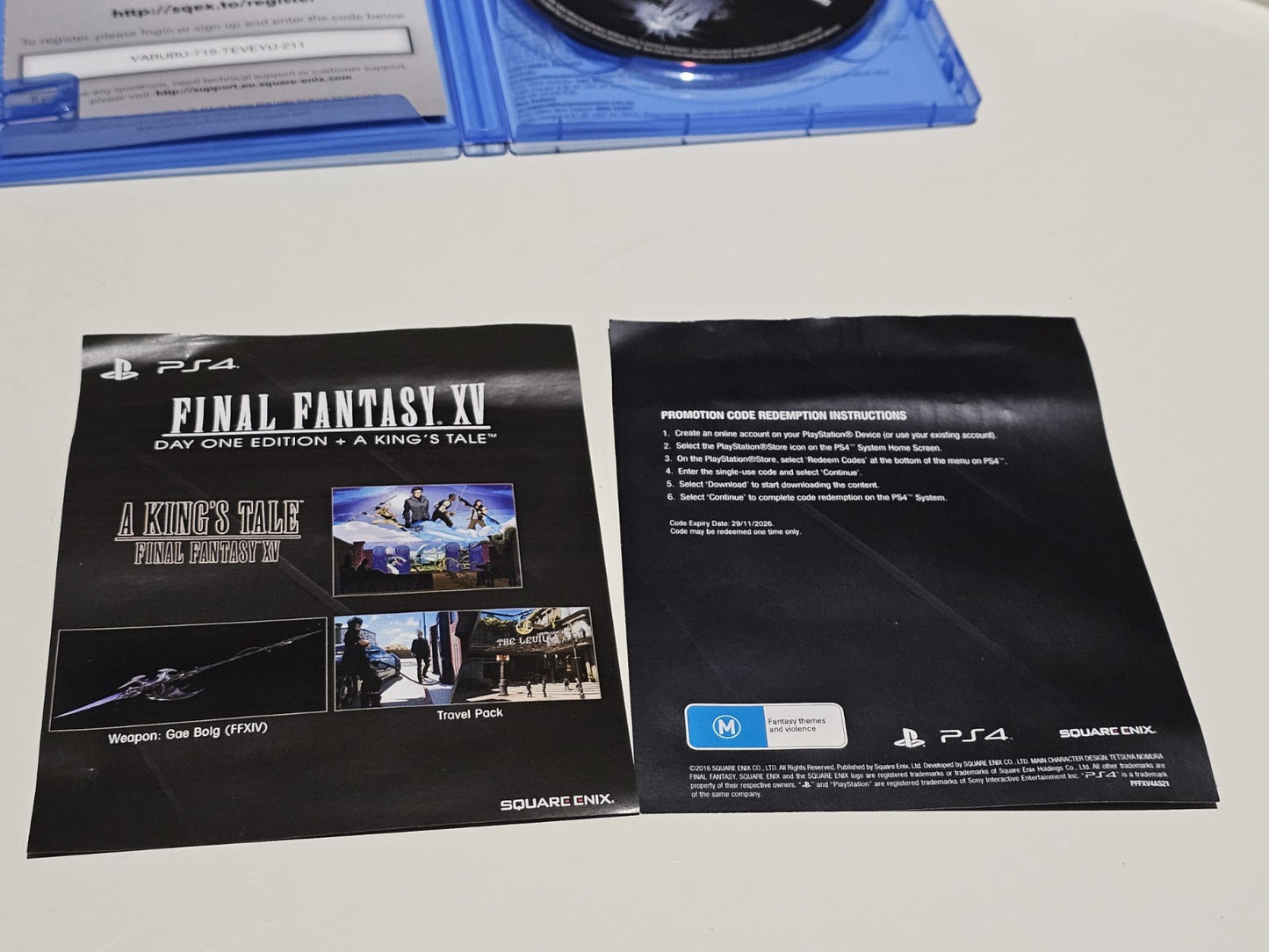 Final Fantasy XV 15 Day One Edition - With Working DLC Codes - Tested Game Retro Exchange Australia