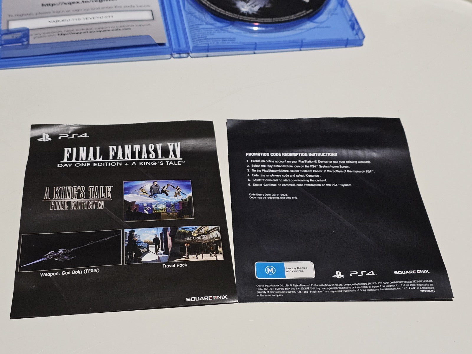 Final Fantasy XV 15 Day One Edition - With Working DLC Codes - Tested Game Retro Exchange Australia