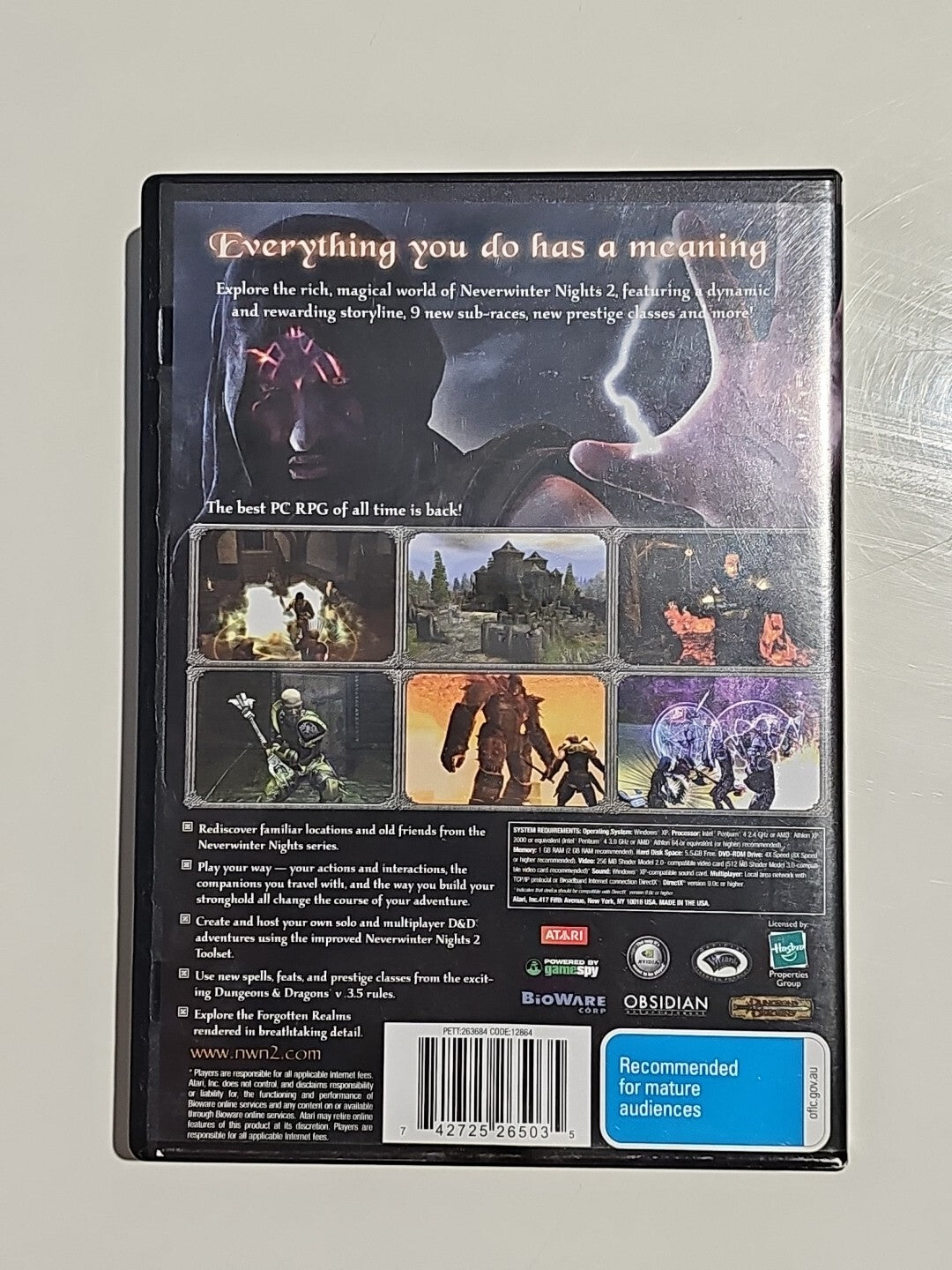 Neverwinter Nights 2 (PC, DVD-ROM Software) Atari - Forgotten Realms Retro Exchange Australia