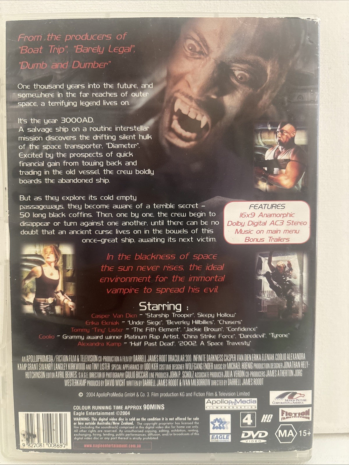 Dracula 3000 (DVD, 2004) Horror Region 4 DVD RetroExchange Australia