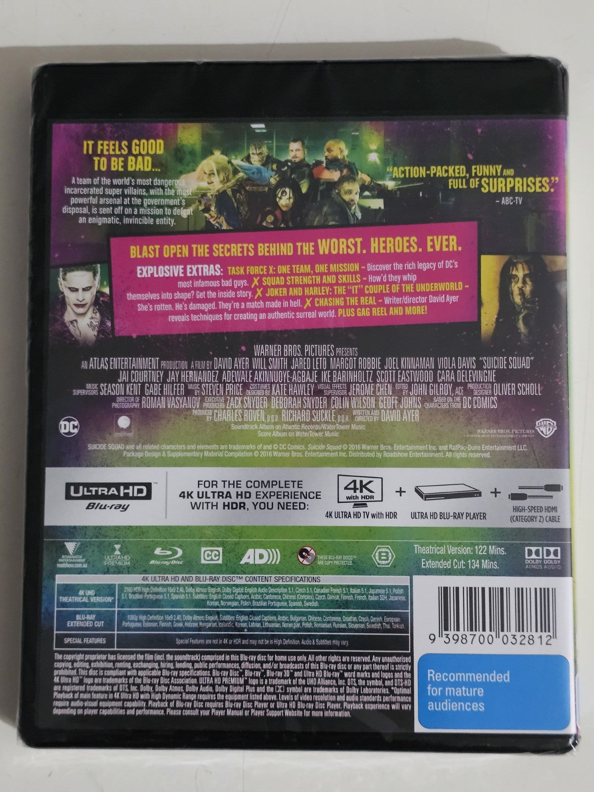 Suicide Squad - Brand New Sealed [4K UHD] Dvd Retro Exchange Australia