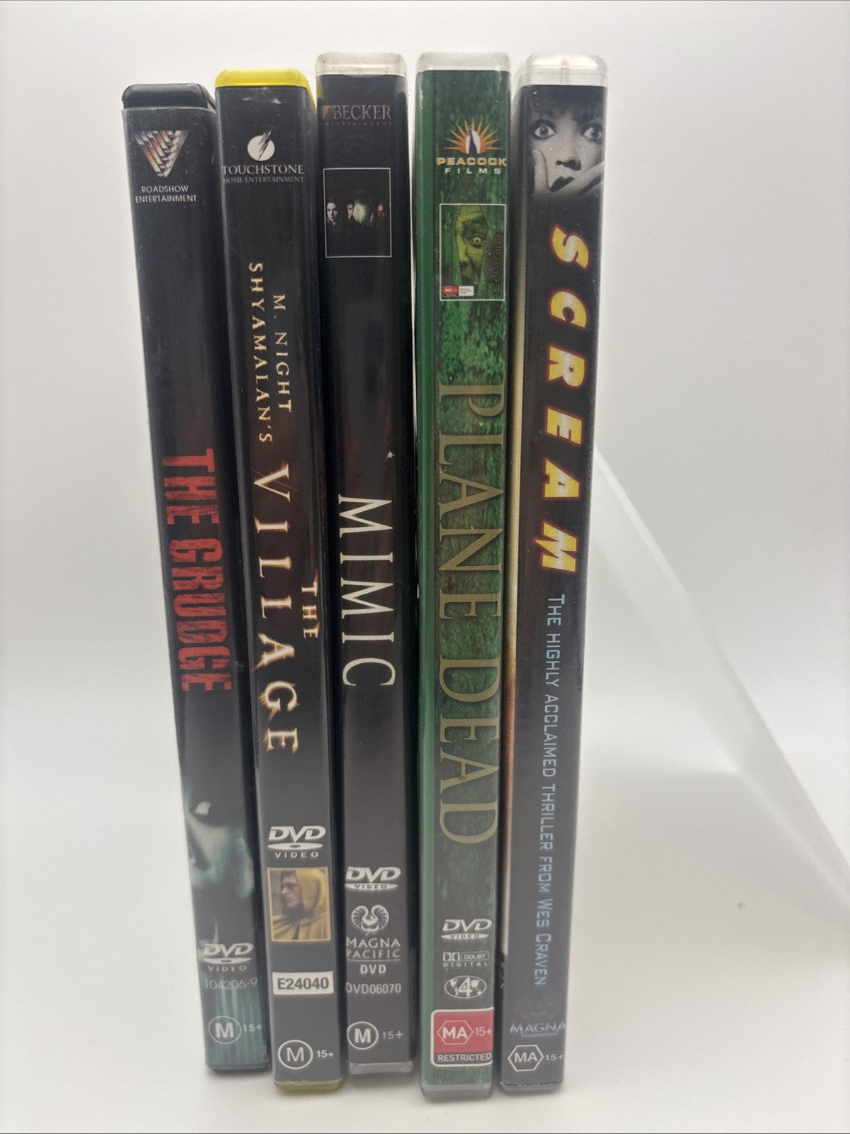 HorrorDVDBundle: Mimic, Scream, Plane Dead, The Grudge, The Village DVD RetroExchange Australia
