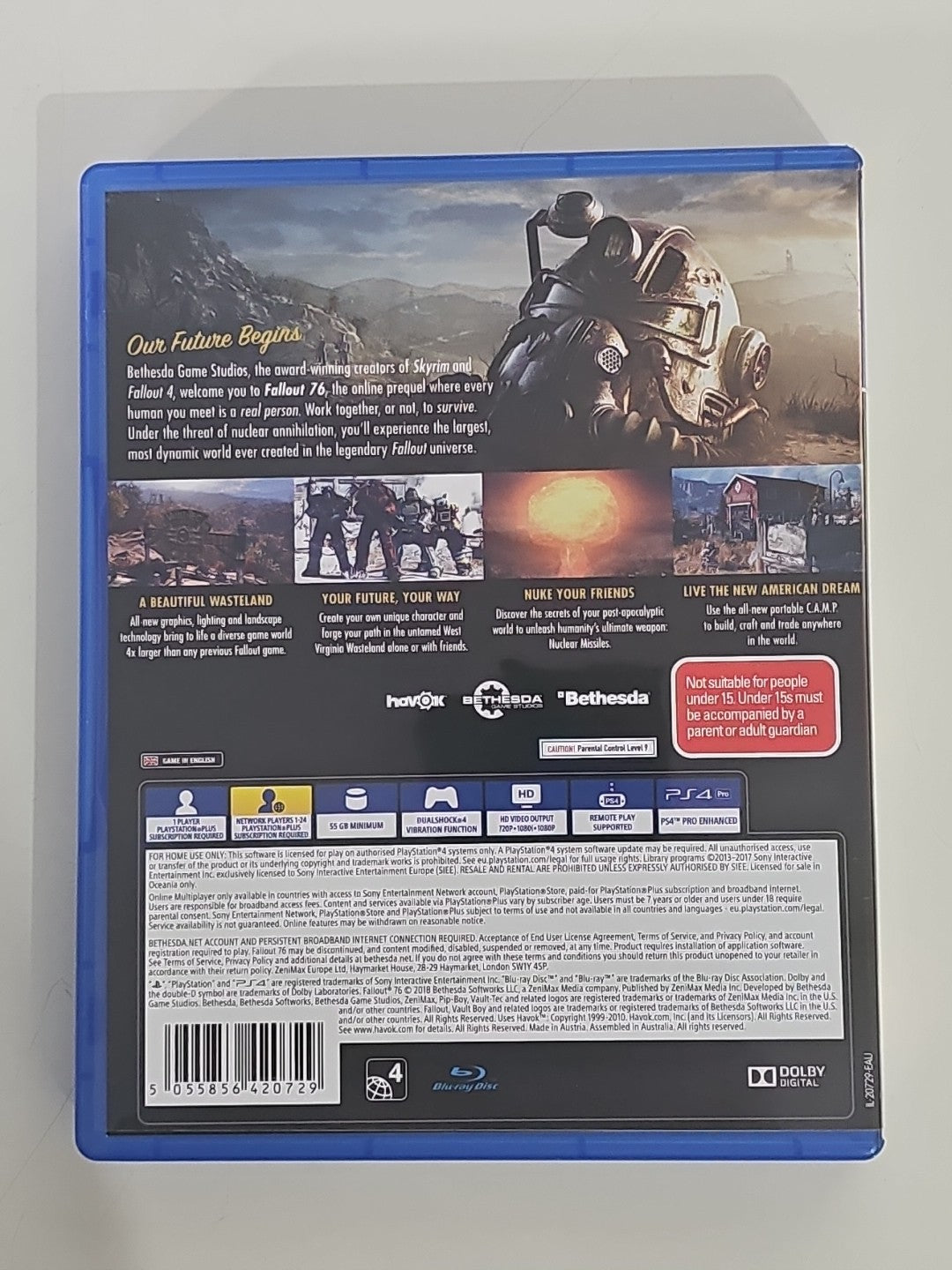 Like New Fallout 76 - PS4 - Tested & Working - Aus PlayStation 4 PS4 Game Retro Exchange Australia