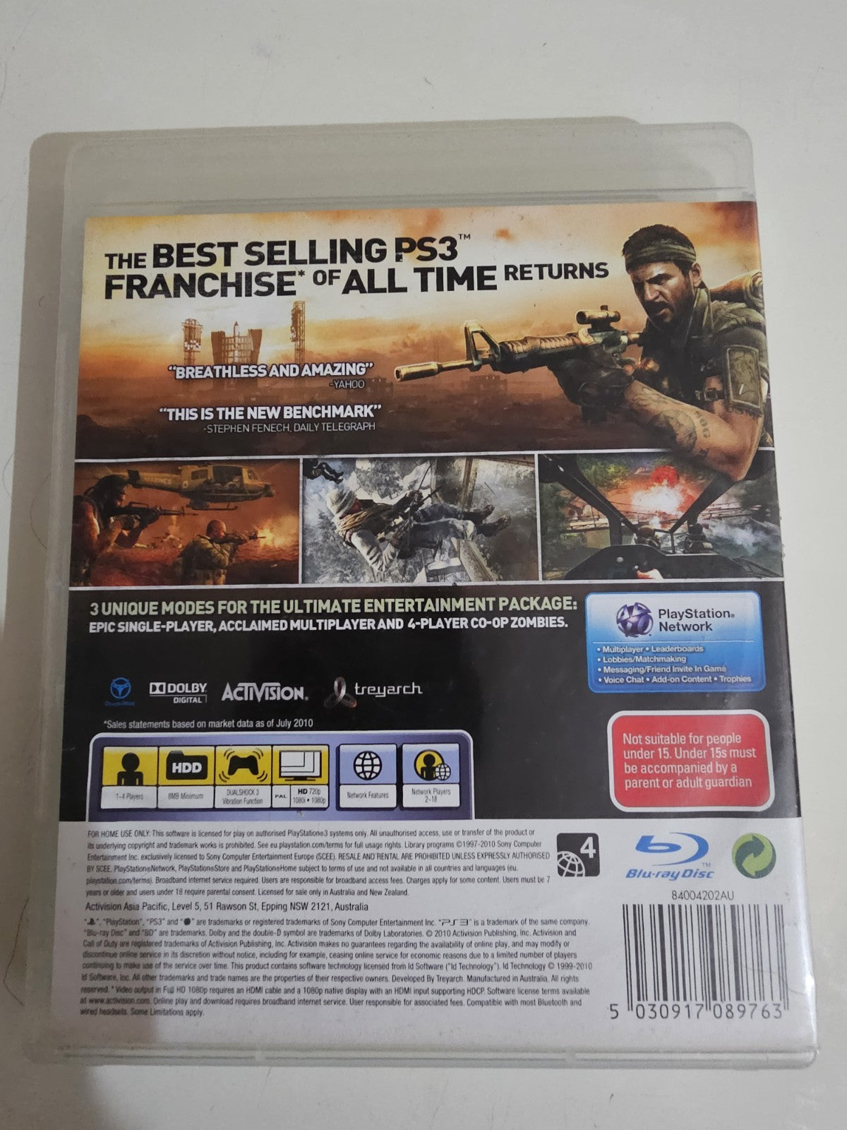 Call Of Duty Black Ops Playstation 3 PS3 - Complete With Manual Game Retro Exchange Australia