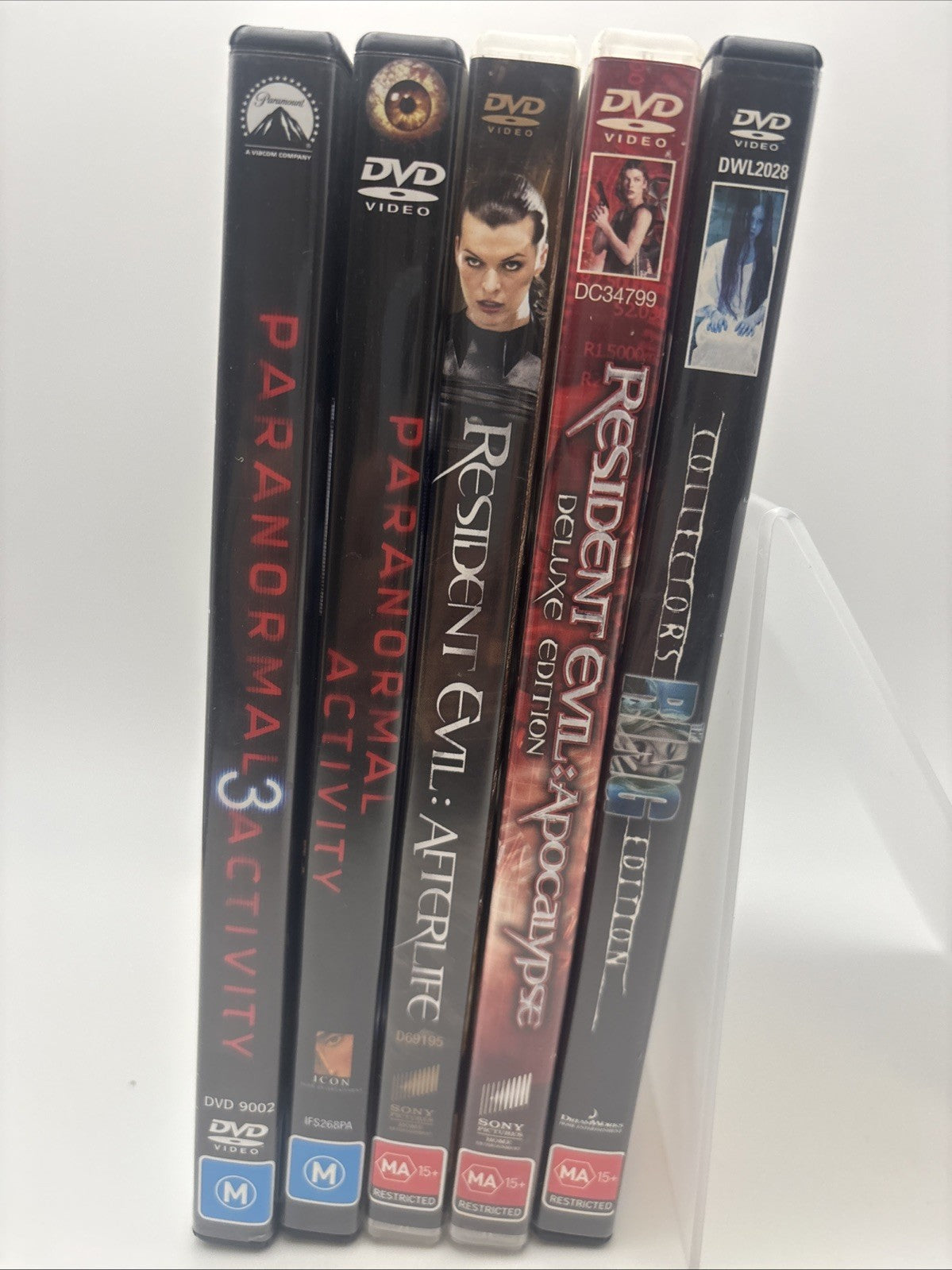 Horror DVD Bundle:ResidentEvil Afterlife & Apocalypse, Paranormal Activ 1&2,Ring DVD RetroExchange Australia