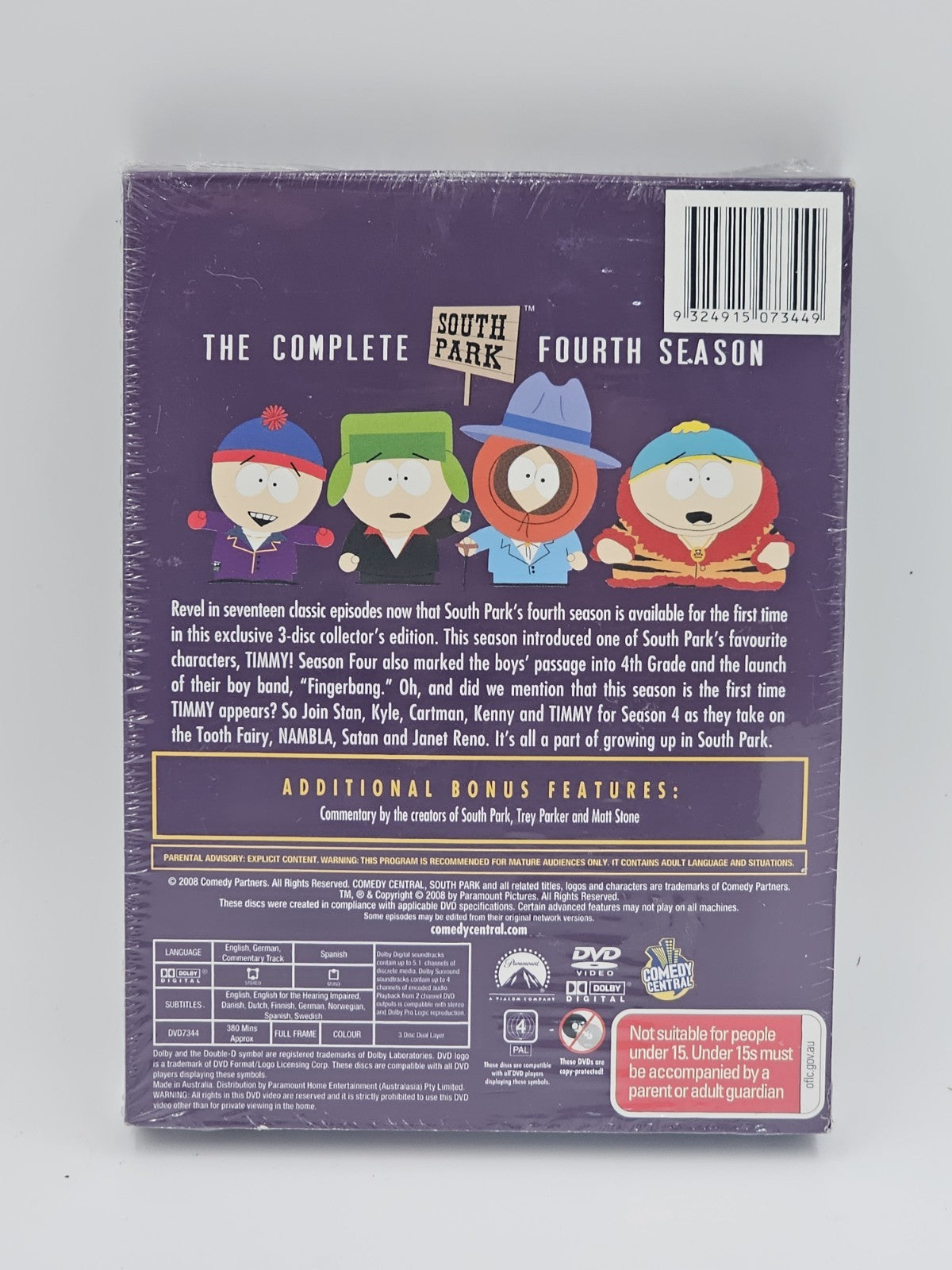 New Sealed | South Park Season 4 | Region 4 | Dvd Complete Season Boxset DVD RetroExchange Australia
