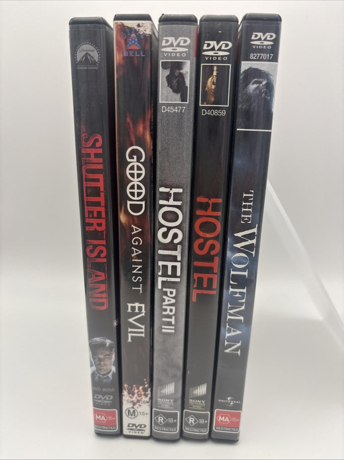 Horror DVD Bundle: Shutter Island, Good Against Evil, Hostel, Hostel 2, The Wolf | Retro Exchange