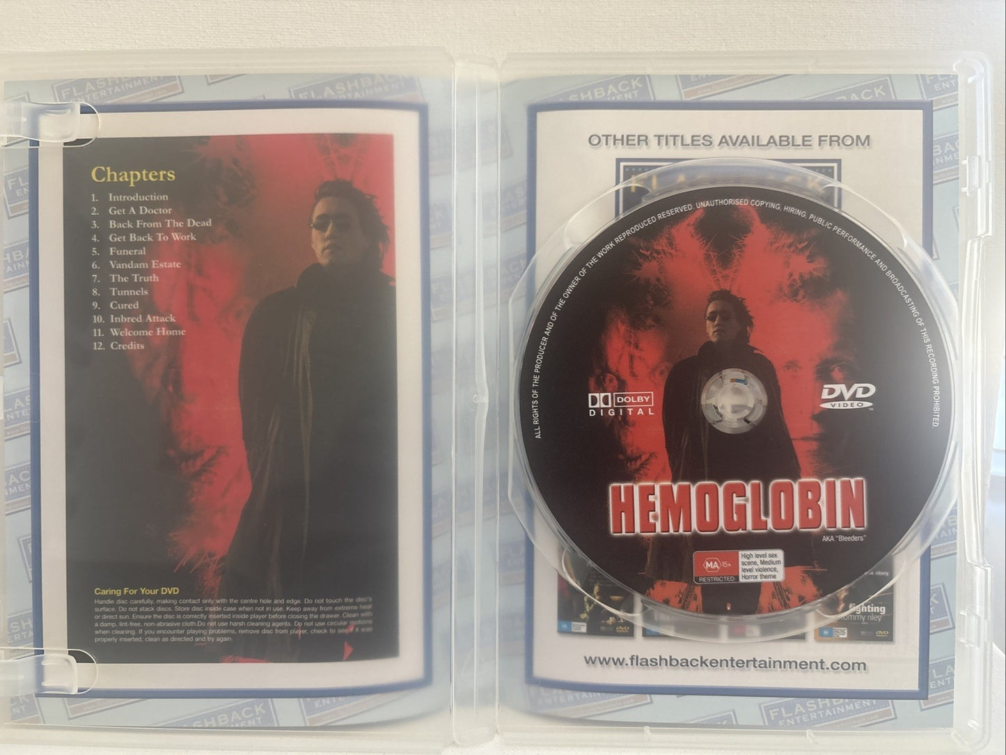 Hemoglobin DVD 1997 Horror- Rutger Hauer Movie Region 4 DVD RetroExchange Australia