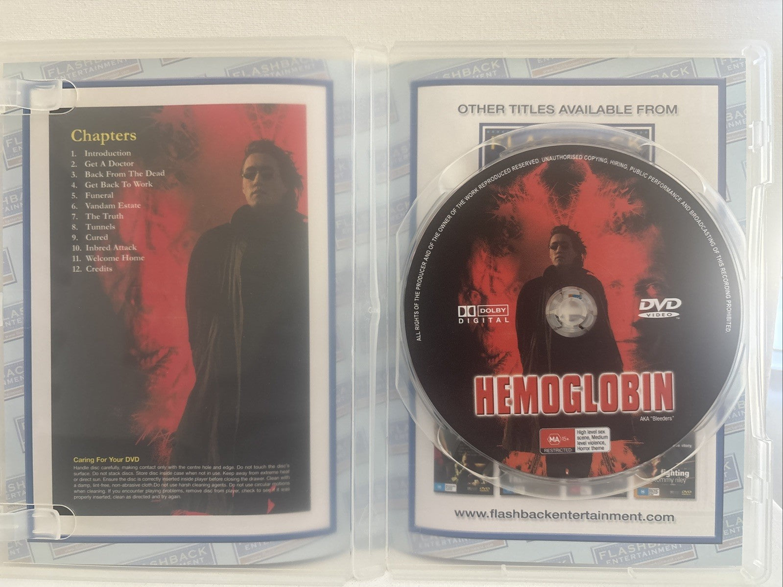 Hemoglobin DVD 1997 Horror- Rutger Hauer Movie Region 4 DVD RetroExchange Australia
