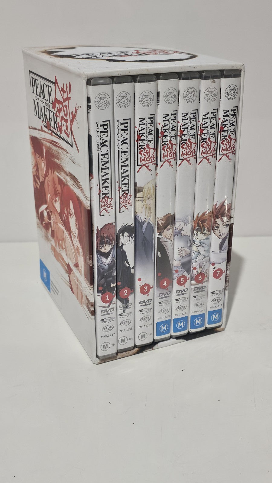 Peacemaker Kurogane Complete DVD Box Set Vol 1–7 Madman Anime PAL Retro Exchange Australia