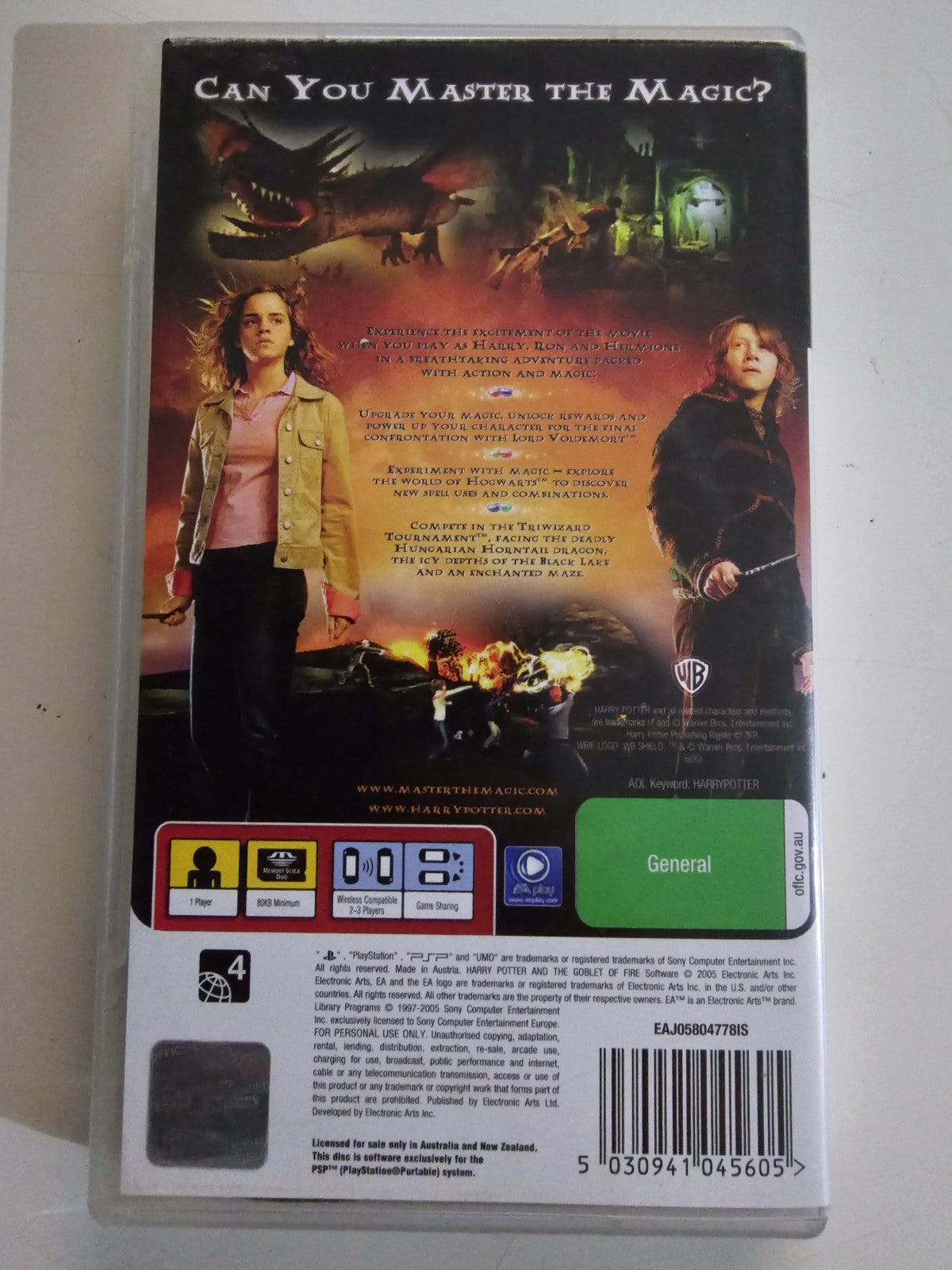 Harry Potter and the Goblet of Fire PSP – Complete with Manual – Tested – PAL PlayStation Game Retro Exchange Australia